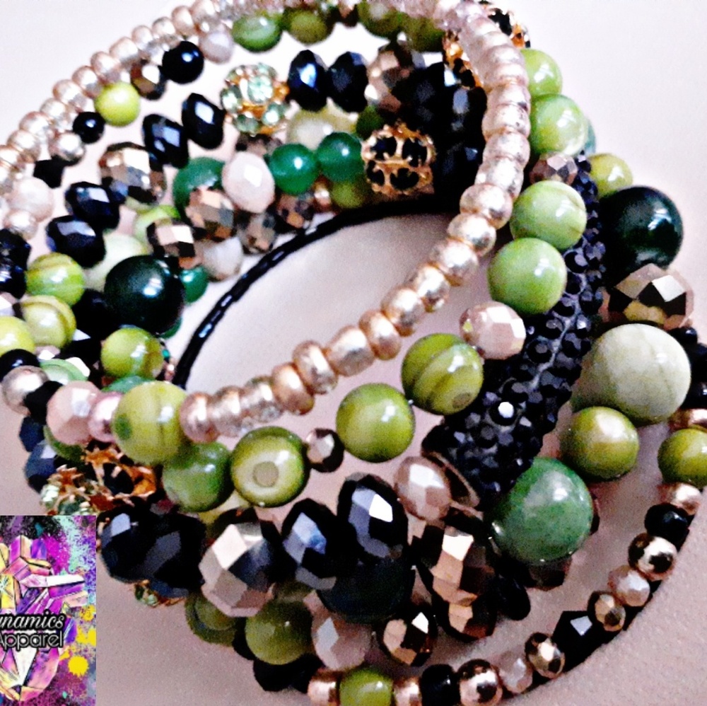 Dynamics 7 Layer Handmade Beaded Bracelet